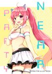  bad_id bad_pixiv_id bandeau bangs bemani blush breasts cover cover_page doujin_cover eyebrows_visible_through_hair from_side hand_up long_hair looking_at_viewer looking_back medium_breasts midriff open_mouth petticoat pink_hair ponytail purple_eyes rasis shinoba sidelocks single_thighhigh skirt smile solo sound_voltex swept_bangs thigh_strap thighhighs thighs twisted_torso very_long_hair white_legwear white_skirt 