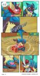  blood comic lucario masterploxy nintendo pawniard pok&eacute;mon pokemon_trainer_8 revenge video_games 