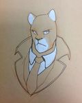  anthro blacksad cat feline john_blacksad male mammal miharushoka solo 