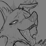  ahegao anthro betty_(weaver) canine disney fan_character female looking_pleasured mammal monochrome pack_street replytoanons sharp_teeth solo_focus sound_effects teeth tongue tongue_out wolf zootopia 