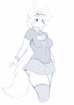  anthro breasts canine cleavage clothed clothing female mammal solo wyntersun 