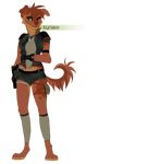  alpha_channel anthro brown_fur canine clothed clothing digitigrade dog female fur green_eyes kitchiki mammal simple_background smile solo standing transparent_background 
