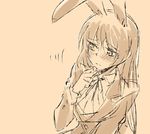  animal_ears blush brown_hair bunny_ears crying iesupa long_hair rwby school_uniform sketch solo velvet_scarlatina 