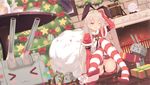  animal_ears arm_up black_panties bow box brown_eyes bunny_ears cameltoe capelet christmas_tree dutch_angle elbow_gloves fake_animal_ears gift gift_box gloves hand_on_head highres holding holding_box indoors kantai_collection long_hair md5_mismatch miniskirt natsu97 one_eye_closed open_mouth panties pleated_skirt red_bow red_gloves red_skirt rensouhou-chan sack santa_costume shimakaze_(kantai_collection) silver_hair sitting skirt solo star striped striped_legwear thighhighs underwear very_long_hair 