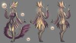  2017 anthro anthrofied breasts bubble butt capcom featureless_breasts featureless_crotch female fur grey_background grey_scales hawkilla leviathan_(mh) marine mizutsune model_sheet monster_hunter nude purple_fur purple_skin scales simple_background solo video_games 
