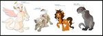  brown_hair cat equine feathered_wings feathers feline female fur hair horn hyena kitchiki lion mammal moon_moon pink_feathers simple_background smile unicorn white_background white_fur white_hair wings 