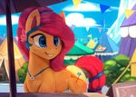  2017 animated blink bloom_flower blue_eyes crystal_fair crystal_pony_(mlp) cute cutie_mark detailed_background digital_media_(artwork) earth_pony equine fan_character female feral friendship_is_magic fur hair hairband hi_res horse looking_at_viewer loop mammal my_little_pony no_sound pony rodrigues404 smile solo standing 