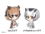 :/ :| black_hair blonde_hair brown_coat brown_eyes brown_hair buttons character_name chibi closed_mouth coat commentary eurasian_eagle_owl_(kemono_friends) expressionless eyebrows_visible_through_hair eyelashes full_body fur_collar gradient_hair grey_coat grey_hair hair_between_eyes head_wings height_difference jpeg_artifacts kemono_friends light_brown_hair long_sleeves looking_at_viewer multicolored_hair multiple_girls northern_white-faced_owl_(kemono_friends) orange_eyes pantyhose pickaxe pocket shadow short_hair simple_background standing tatsuno_newo twitter_username white_background white_footwear white_hair white_legwear wings 