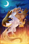  blue_eyes brown_hair cutie_mark detailed_background equine eyelashes fan_character feathered_wings feathers fur hair hooves mammal my_little_pony night outside pegasus silentwulv white_fur wings 