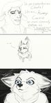  &lt;3 &lt;3_eyes ... anthro blue_eyes blush canine caprine charlie_(weaver) clothed clothing comic detailed dialogue disney duo fan_character female fox fur jonsthaman male mammal pack_street remmy_cormo sheep text wool zootopia 