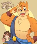  canine hedgehog male mammal muscular puipui seiryuuden wolf wuffle wuffle_(webcomic) 