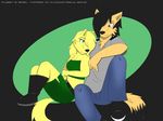  abstract_background anthro basil_(djcoyoteguy) breasts brother brother_and_sister canine clothed clothing coyote djcoyoteguy dog mammal ruben_(djcoyoteguy) sibling sister whippet 