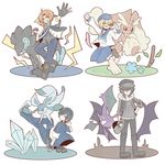  bad_id bad_pixiv_id black_gloves black_hair black_jacket blonde_hair boots crobat crossover ensemble_stars! epaulettes fur_trim gen_2_pokemon gen_4_pokemon glaceon gloves green_eyes hair_between_eyes hat hidaka_hokuto jacket lopunny luxray male_focus multiple_boys nito_nazuna niwatori_(mame222) orange_hair pants plaid plaid_jacket plaid_pants poke_ball pokemon pokemon_(creature) red_eyes sailor_collar sailor_hat sakuma_rei_(ensemble_stars!) short_ponytail shorts smile striped striped_pants tsukinaga_leo wavy_hair white_jacket 