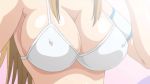  1girl animated animated_gif bounce bouncing_breasts breasts brown_hair cleavage erect_nipples erect_nipples_under_clothes large_breasts oppai_no_ouja_48 yasumaru_tomoe 
