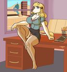  bianca business canine clothing dog korak_sinatra legwear mammal panties poodle stockings suit underwear upskirt 