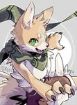 anthro canine clothed clothing female fur looking_at_viewer mammal open_mouth scarf smile solo yata 