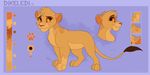  ambiguous_gender feline feral fur kitchiki lion mammal model_sheet orange_eyes orange_fur paws smile standing tan_fur 