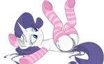  camel_toe clothing cutie_mark friendship_is_magic hair half-closed_eyes legwear lingerie lying my_little_pony ncmares on_back panties purple_hair purple_tail rarity_(mlp) socks stockings underhoof underwear 