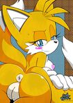  anus canine coolblue crossgender female fox fur looking_at_viewer looking_back mammal miles_prower nipples nude presenting puffy_anus pussy simple_background sonic_(series) 