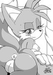  2017 anthro anus areola big_butt blush breasts butt canine coolblue crossgender erect_nipples female fox fur looking_at_viewer looking_back mammal miles_prower monochrome nipples nude presenting puffy_anus pussy simple_background smile solo sonic_(series) 