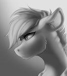  equine eyelashes fan_character feral fur greyscale hair headshot mammal monochrome my_little_pony silentwulv simple_background solo 