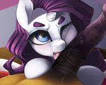  2017 absurd_res animal_genitalia animal_penis blue_eyes blush duo equine equine_penis eyeshadow female feral friendship_is_magic hair hi_res horn kinkypinkie long_hair looking_at_viewer makeup male male/female mammal my_little_pony one_eye_closed oral penis purple_hair rarity_(mlp) sex tongue tongue_out unicorn 