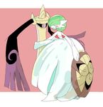  aegislash artist_request eyes_closed gardevoir hugging mega_gardevoir mega_pokemon pokemon 