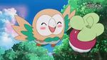  animated animated_gif blush bounsweet flying hearts pokemon pokemon_(anime) pokemon_sm pokemon_sm_(anime) rowlet 