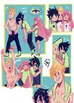  1girls 2boys animated animated_gif boku_no_hero_academia character_request multiple_boys pink_hair tagme 