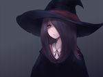  hair_over_one_eye hat little_witch_academia md5_mismatch pale_skin rebyo simple_background solo sucy_manbavaran witch witch_hat 