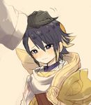  alfonse_(fire_emblem) armor bright_pupils child crying fire_emblem fire_emblem_heroes gloves looking_down male_focus petting purple_eyes simple_background summoner_(fire_emblem_heroes) tan_background teardrop tears upper_body yataba younger 