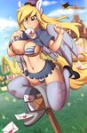  2017 animal_humanoid big_breasts blonde_hair bra breasts clothed clothing clothing_lift derp_eyes derpy_hooves_(mlp) equine equine_humanoid feathered_wings feathers female footwear friendship_is_magic grey_feathers hair hi_res humanoid legwear long_hair mail mailbox mammal my_little_pony navel panties rainbowscreen shirt shirt_lift shoes skirt solo striped_panties underwear upskirt wings 