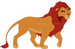  aged_up alpha_channel disney feline feral fur hair kion kitchiki lion mammal orange_fur paws red_hair simple_background solo standing the_lion_guard the_lion_king transparent_background 
