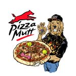 anthro billmund canine clothed clothing food hat looking_at_viewer male mammal messy pizza smile solo standing 