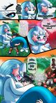  2017 anthro anthrofied areola big_breasts blue_eyes blue_hair blue_nipples blue_skin blush breasts clothing comic cute duo eyes_closed female fin footwear hair hat holding_character hug human incineroar larger_female long_hair male male/female mammal marine nintendo nipples pinniped pok&eacute;mon pok&eacute;morph primarina shoes shorts size_difference smaller_male sun_(pok&eacute;mon) video_games white_skin yoshimister 