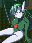  breasts crossgender female gallade genderswap green_hair hair katana looking_at_viewer nintendo nipples personification pok&#233;mon pok&#233;morph pokemon pussy red_eyes rule_63 solo sword tredlightly video_games weapon 