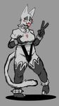  2017 anthro breasts cat clothed clothing feline female invalid_tag kissikat mammal sketch smile solo standing 