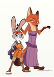  2017 canine disney fox judy_hopps lagomorph male mammal nick_wilde rabbit trashasaurusrex zootopia 