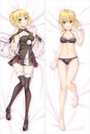  ahoge artoria_pendragon_(all) bakugadou black_footwear black_legwear blonde_hair blush boots bra braid cape cosplay dakimakura dress fate/grand_order fate_(series) frilled_bra frilled_panties frills full_body fur-trimmed_boots fur_trim looking_at_viewer lying multiple_views on_back open_mouth outstretched_arm panties saber saber_alter santa_alter santa_alter_(cosplay) short_dress smile thigh_boots thighhighs underwear 