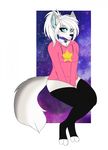  anthro canine clothed clothing collar female looking_at_viewer mammal moarte polarlights smile solo 