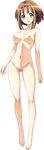  baldr_sky baldr_sky_zero barefoot breasts brown_hair censored full_body green_eyes highres kei_(baldr_sky_zero) medium_breasts mosaic_censoring navel nipples nude official_art open_mouth pussy short_hair solo transparent_background tsunashima_shirou 