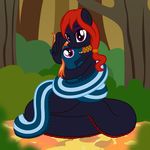  2017 badumsquish daughter duo equine fan_character fangs female hi_res horse hug kalianne lamia mammal mother mother_and_daughter my_little_pony naga parent pony reptile scalie snake 