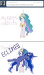 digital_media_(artwork) duo equine female feral friendship_is_magic happy horn humor jumping mammal my_little_pony open_mouth princess_celestia_(mlp) princess_luna_(mlp) sibling smile winged_unicorn wings yelling 