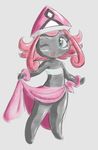  black_skin female g-raven green_eyes hair humanoid nintendo pink_hair pok&eacute;mon solo tapu_lele video_games 