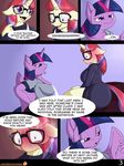  2017 anthro anthrofied clothed clothing comic dialogue duo english_text equine eyewear friendship_is_magic glasses hair hi_res horn mammal moondancer_(mlp) my_little_pony suirano text twilight_sparkle_(mlp) unicorn winged_unicorn wings 
