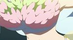  1girl animated animated_gif aqua_hair bouncing_breasts breasts cleavage dragon_girl horns huge_breasts kobayashi-san_chi_no_maidragon long_hair quetzalcoatl_(maidragon) solo talking wings 