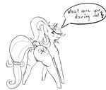  big_butt blush butt clitoris cutie_mark dialogue equine fan_character female from_behind_position fur hooves horn horse looking_at_viewer mammal meryiel my_little_pony nude pony ponytail pose pussy sex sketch smile solo spread_legs spreading text unicorn 