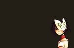  gorillaz looking_back mask noodle_(gorillaz) simple_background wallpaper 