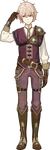  boots fire_emblem fire_emblem_echoes:_mou_hitori_no_eiyuuou full_body gloves hidari_(left_side) kliff_(fire_emblem) male_focus official_art pink_eyes solo transparent_background white_hair 