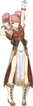  boots cross-laced_footwear curly_hair fire_emblem fire_emblem_echoes:_mou_hitori_no_eiyuuou full_body gloves hidari_(left_side) lace-up_boots long_hair mae_(fire_emblem) official_art one_eye_closed pink_hair solo transparent_background twintails white_footwear 